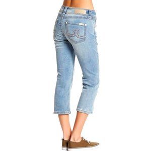 Seven7 Capri Girlfriend Denim Jeans - Charmer Blue - Size 8